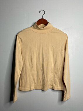 90s vintage cream, long sleeved blouse